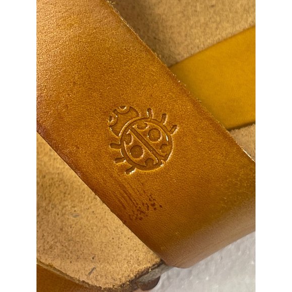 Yokono womens size 9 leather sandal-tan made in spain - Picture 10 of 16